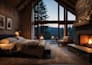 make cozy rain video with fireplace and thunderstorm
